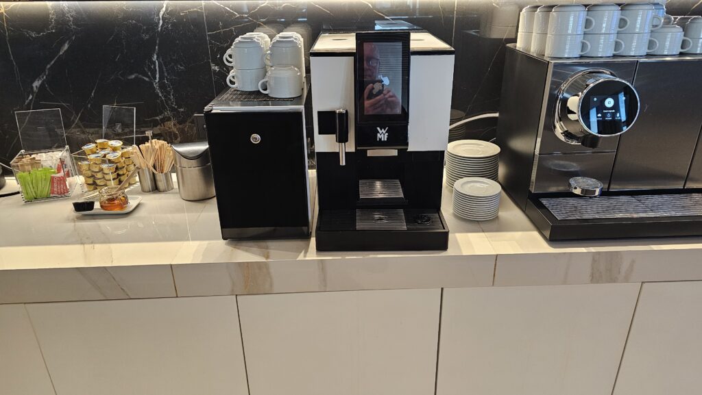 a coffee machine on a counter