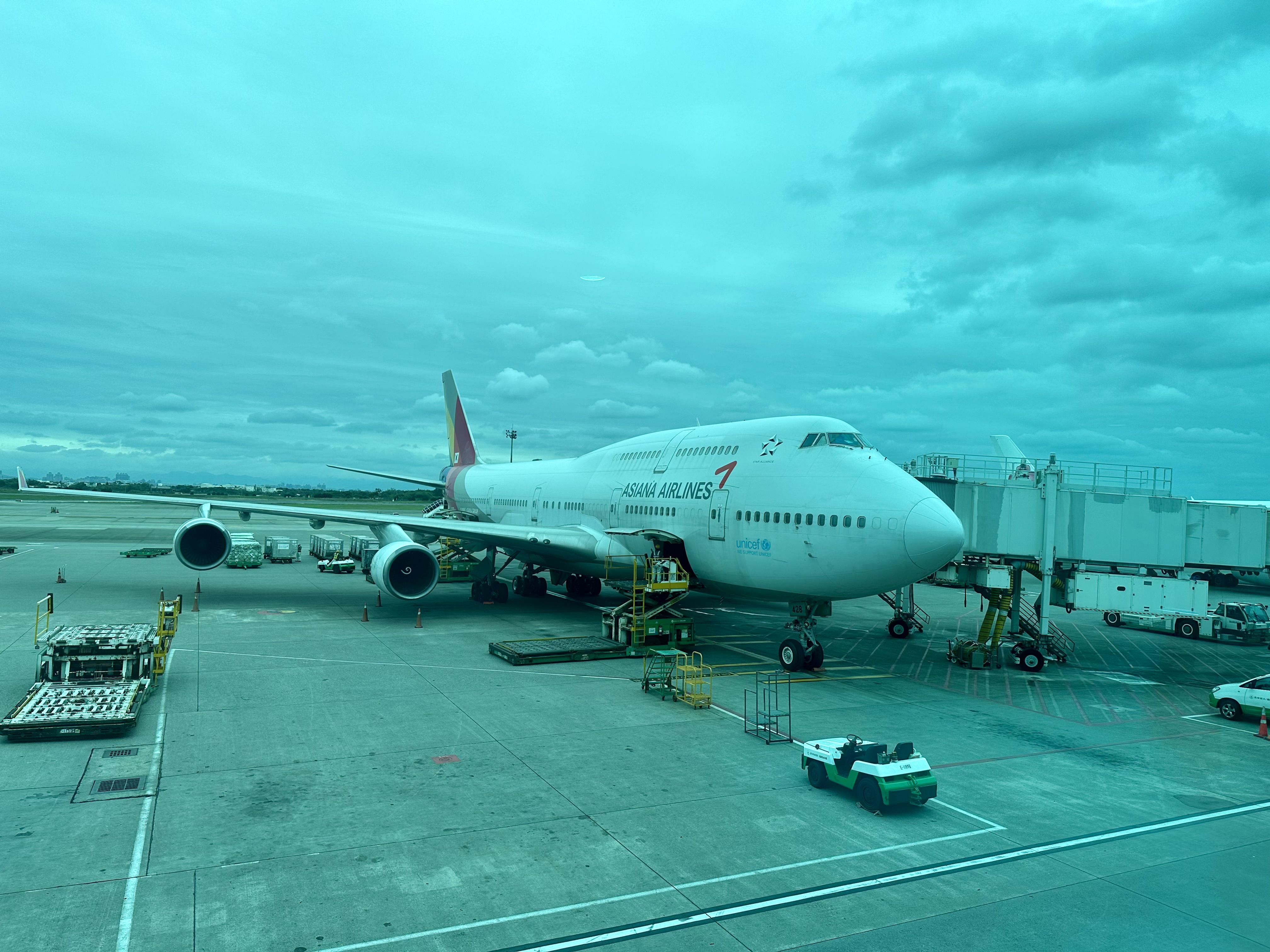 a large airplane at an airport