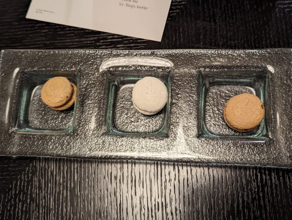 a plate of cookies on a table