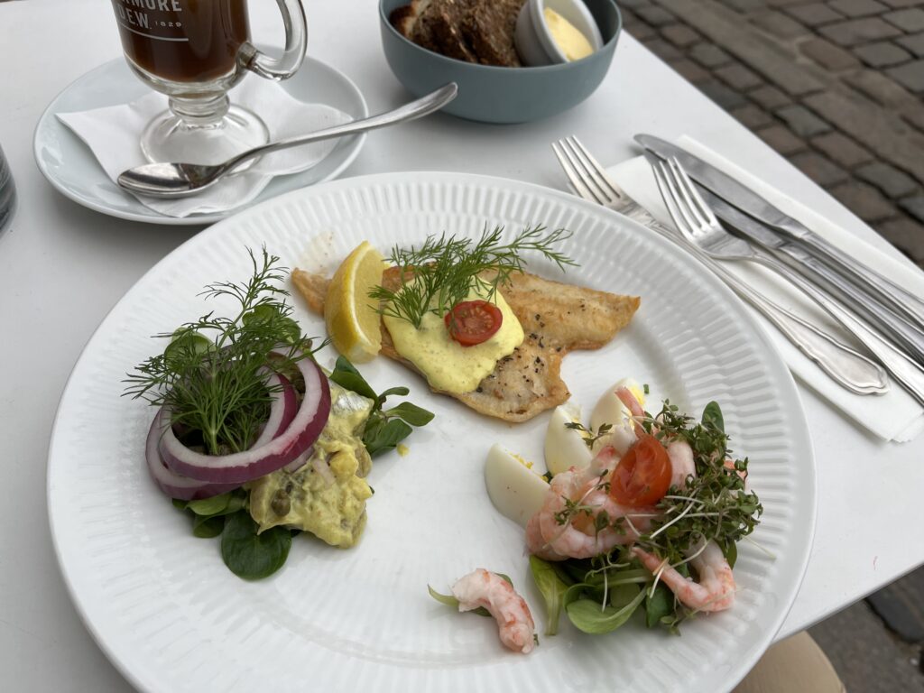 a plate of food on a table