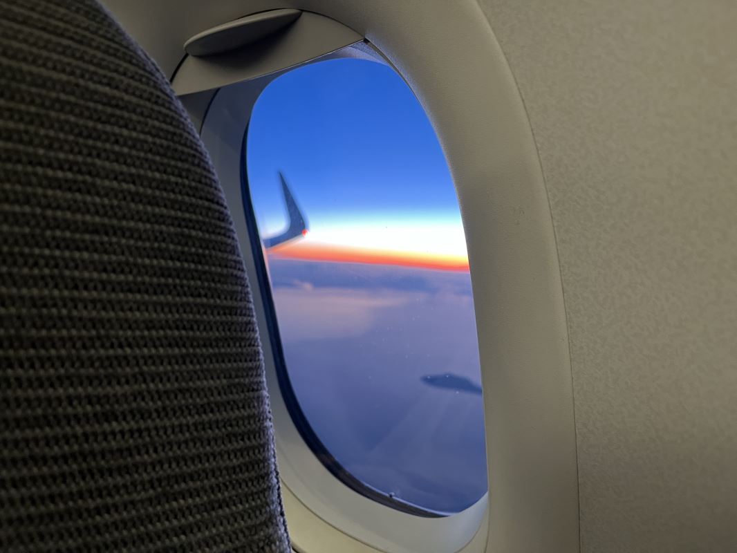 a window of an airplane