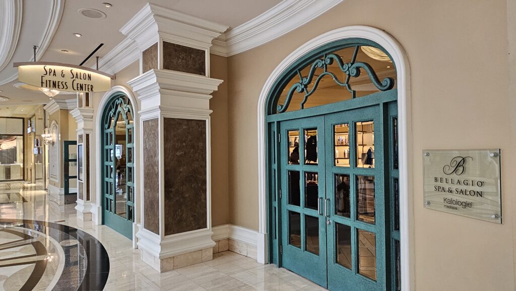 a blue doors in a building