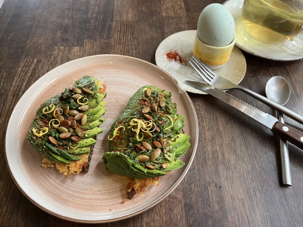 a plate of food on a table