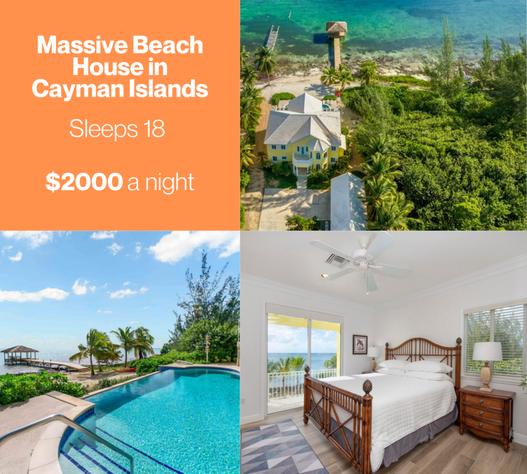 A collage of photos from a listing on Marriott Homes and Villas in the Cayman Islands