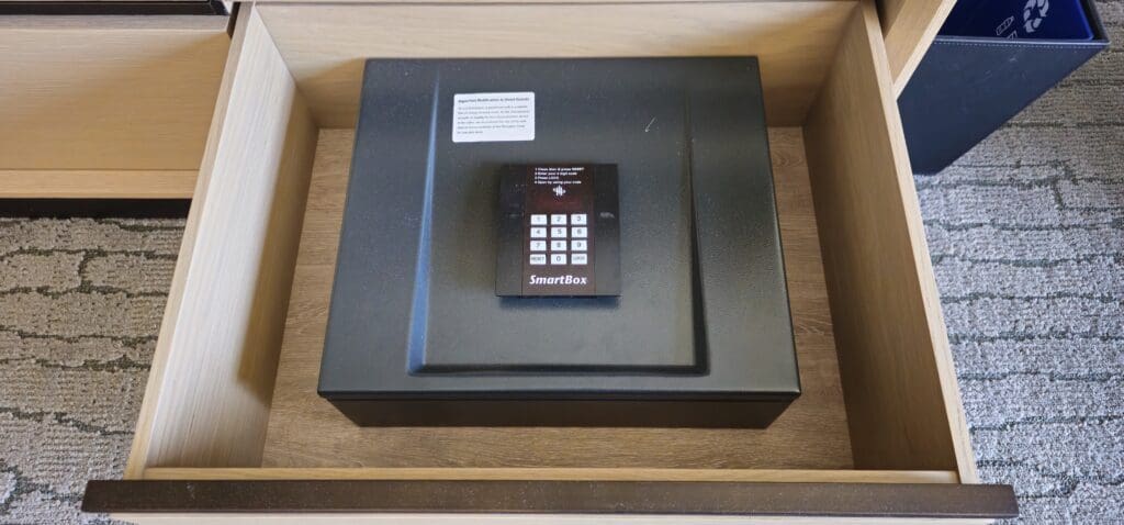 a black box with a keypad on top