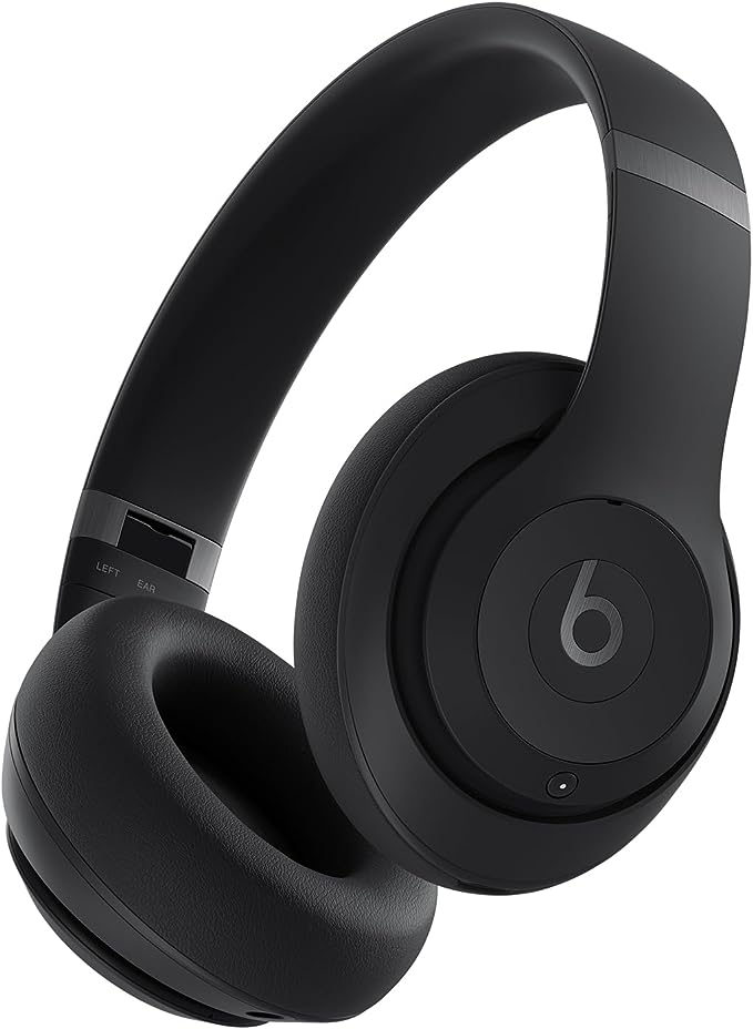 A pair of black Beats Studio Pro noise canceling headphones.