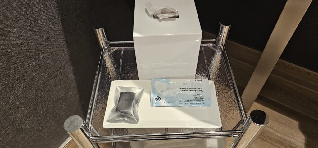 a box of tissues on a table