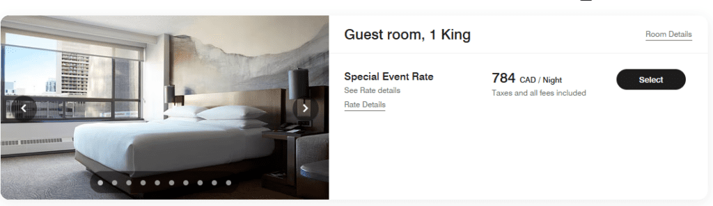 a screenshot of a hotel room