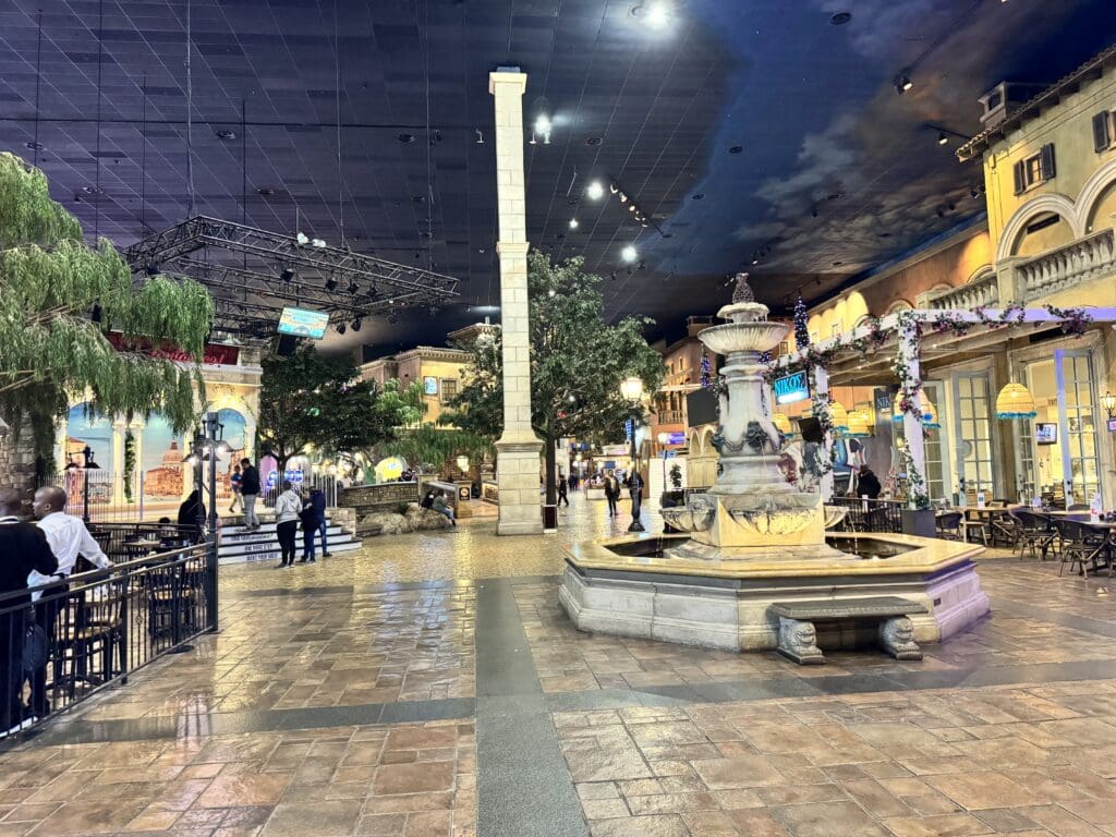 a fountain in a mall