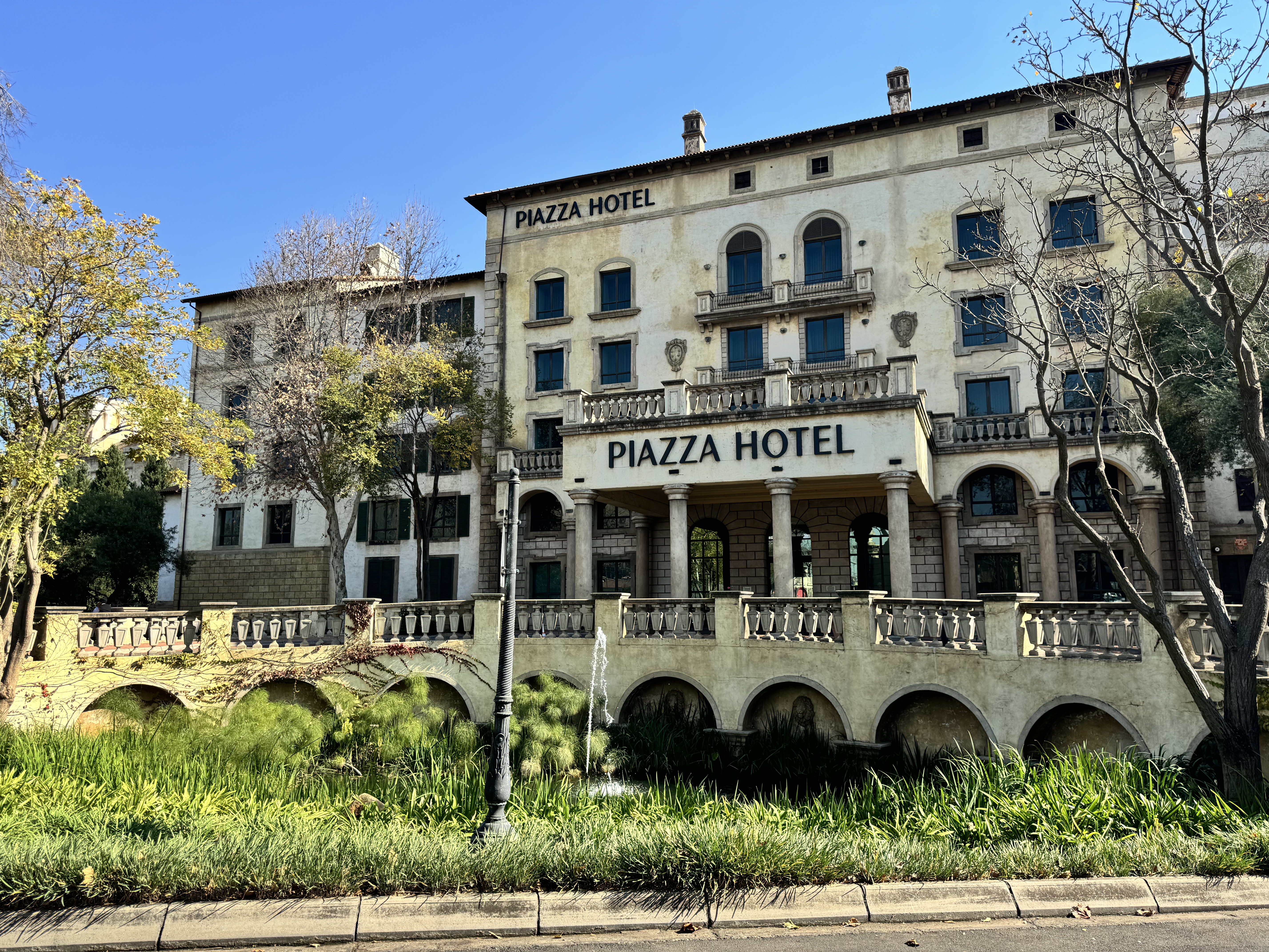 a building with a sign on it