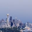 Space Needle skyline with a tall tower