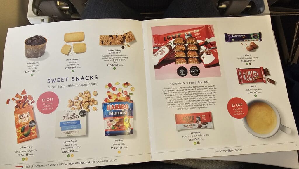 a book with a picture of snacks