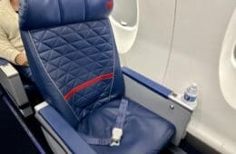 a seat onboard Delta CRJ-900 First Class