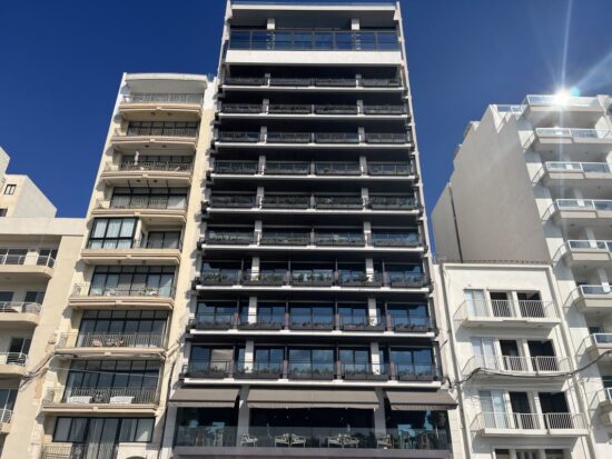 a building with many balconies