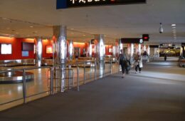 people walking in an airport