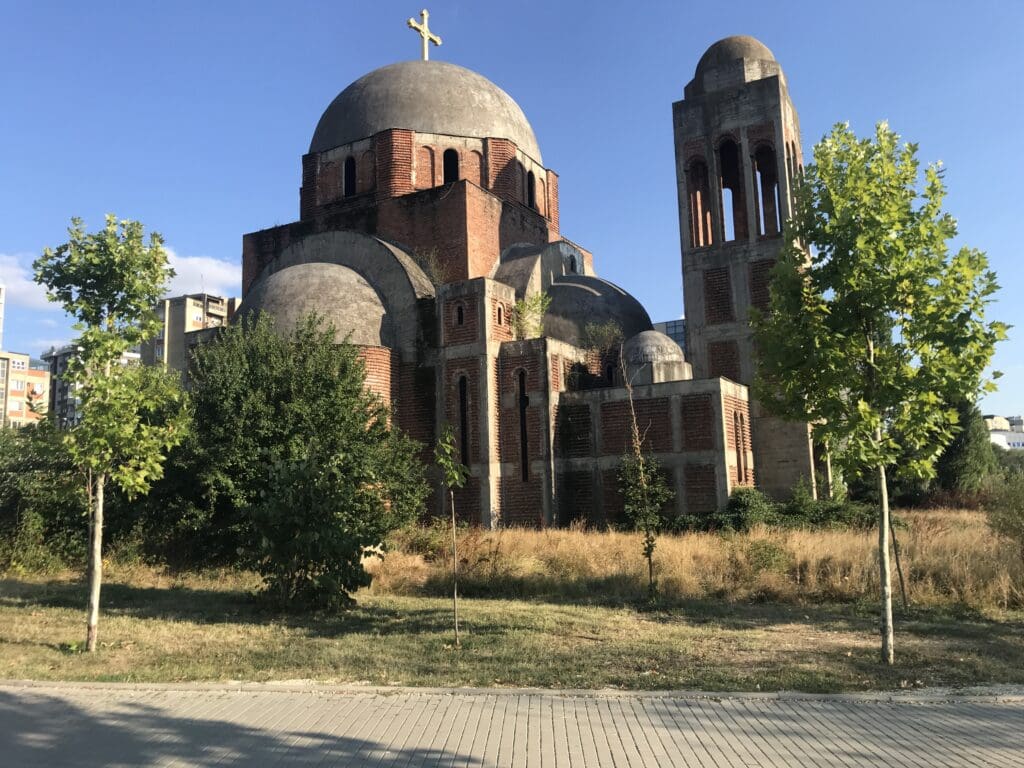 a building with a cross on top