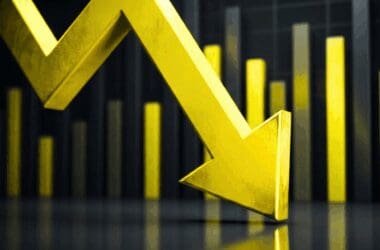 A yellow arrow pointing down