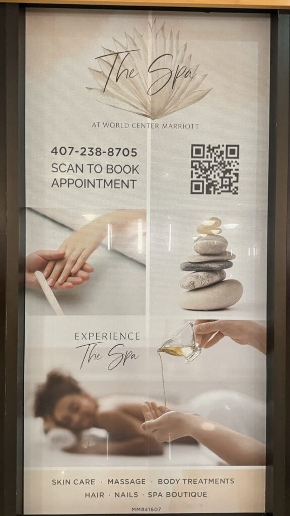 a poster of a massage salon