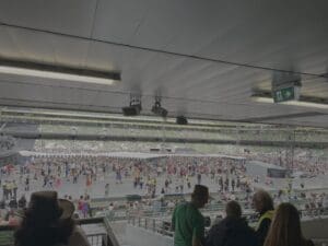 a large crowd of people in a stadium