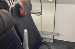 a seat in an airplane