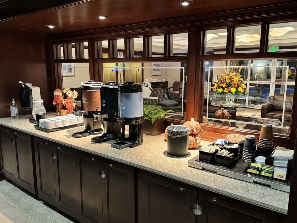 a coffee machine on a counter