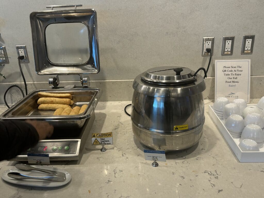 a food in a container by a machine