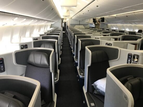 American Airlines 777-300ER Business Class Cabin