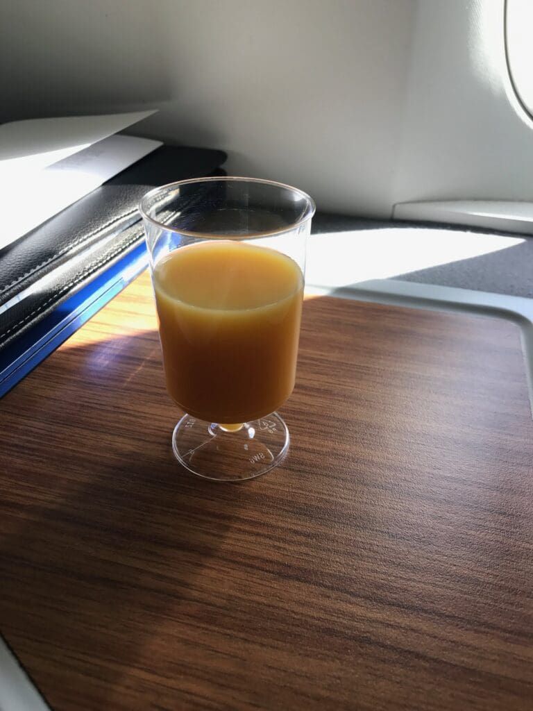 Pre departure Orange Juice