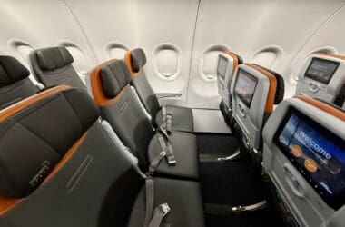 JetBlue Even More Seats in an airplane with seats and windows