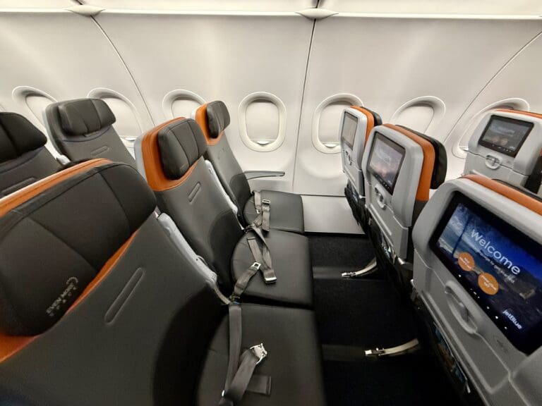 JetBlue Even More Seats in an airplane with seats and windows