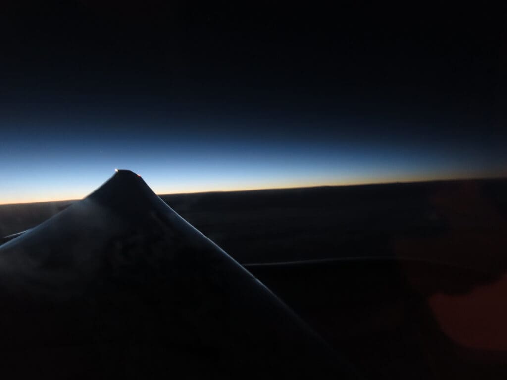 Dawn on the way to Amsterdam