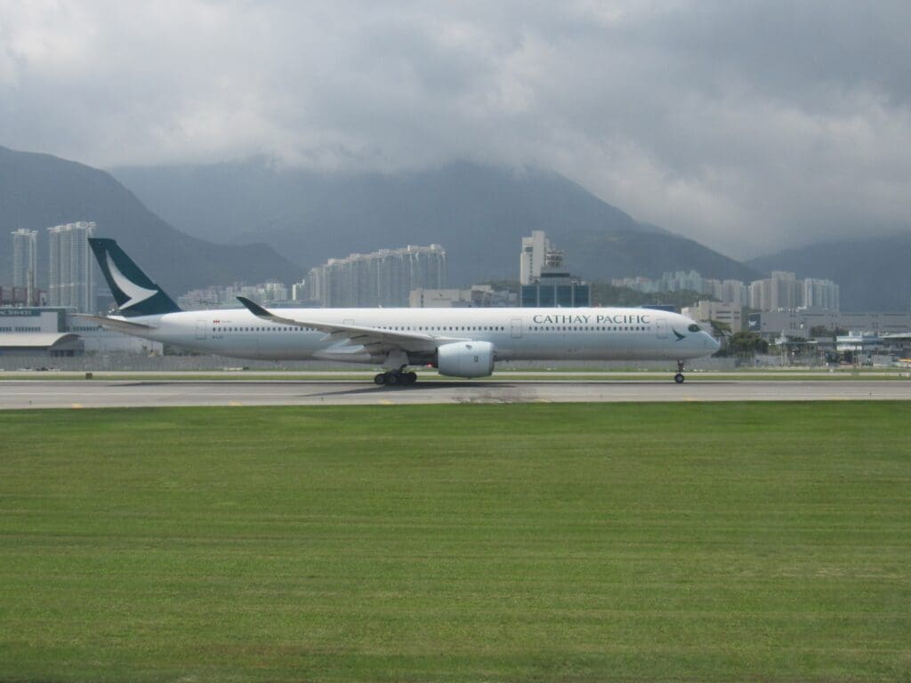 Cathay Pacific A350 at HKG