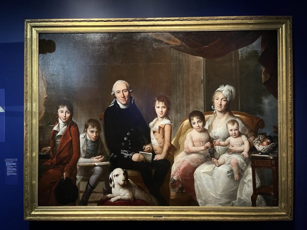 a painting of a family