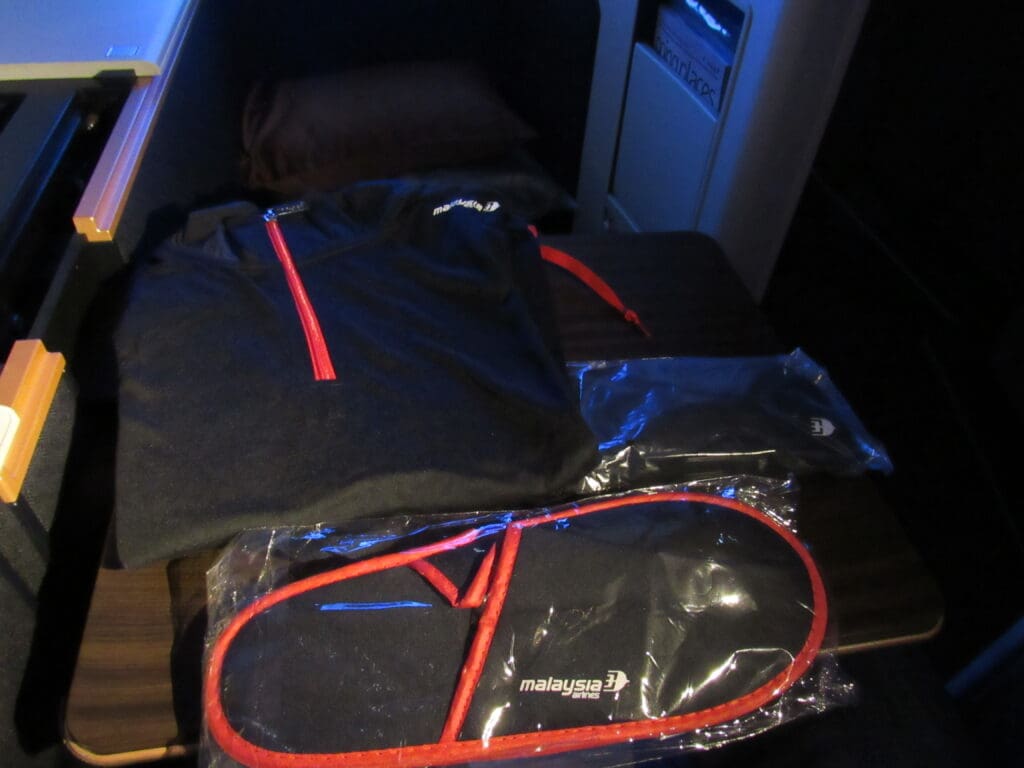 Malaysia Airlines Pajamas and Slipper Set