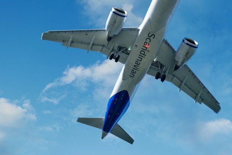 a plane flying in the sky