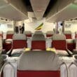 the inside of an airplane
