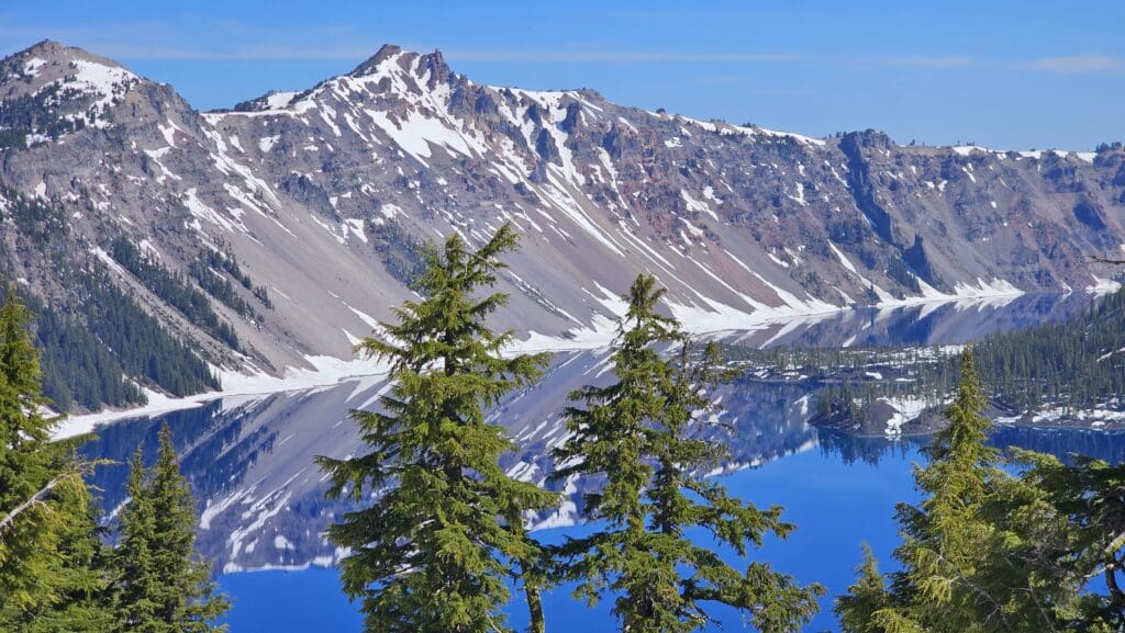 a mountain with snow on it