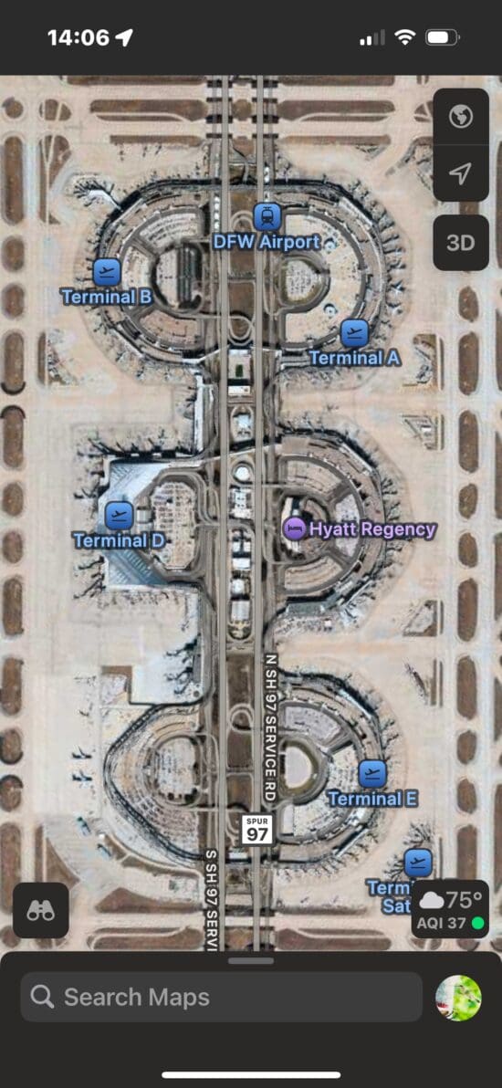 a map of a airport