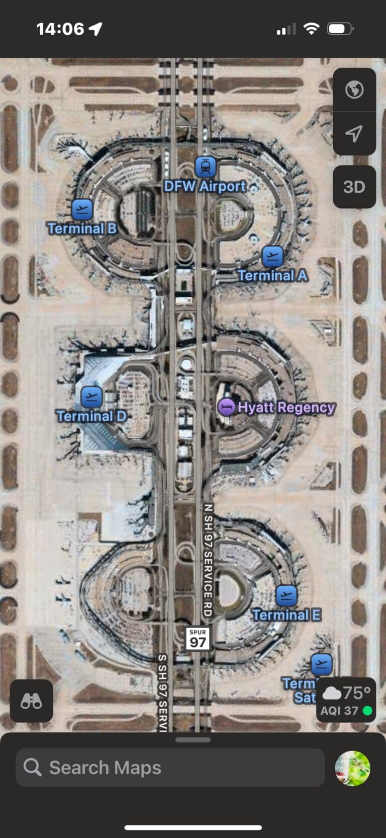 a map of a airport