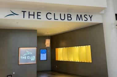 a sign above a wall