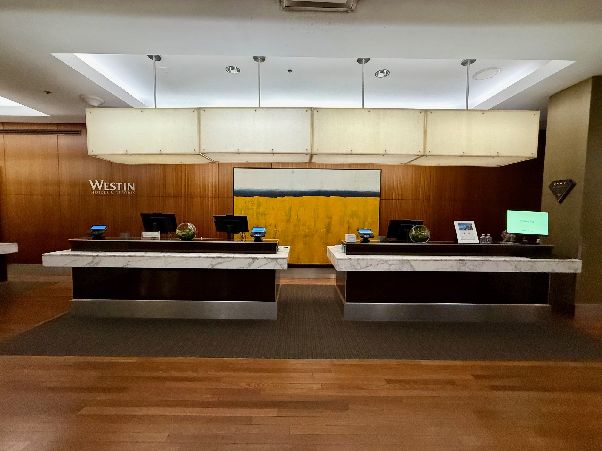 a reception desks at the Westin Michigan Avenue