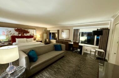 a room with a bed and a couch at the Westin Michigan Avenue Chicago