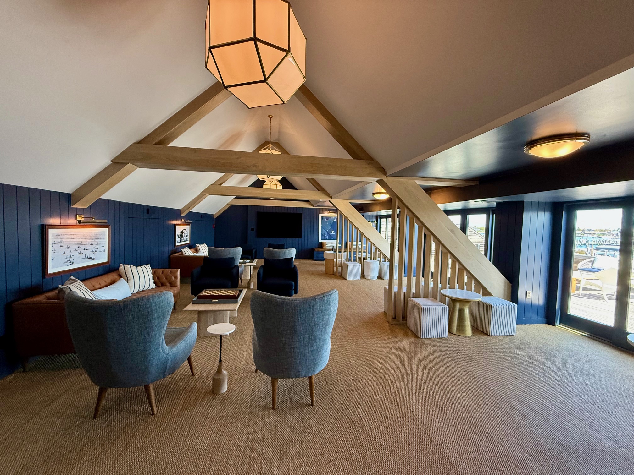 a room with a couch and chairs at the Montauk Yacht Club