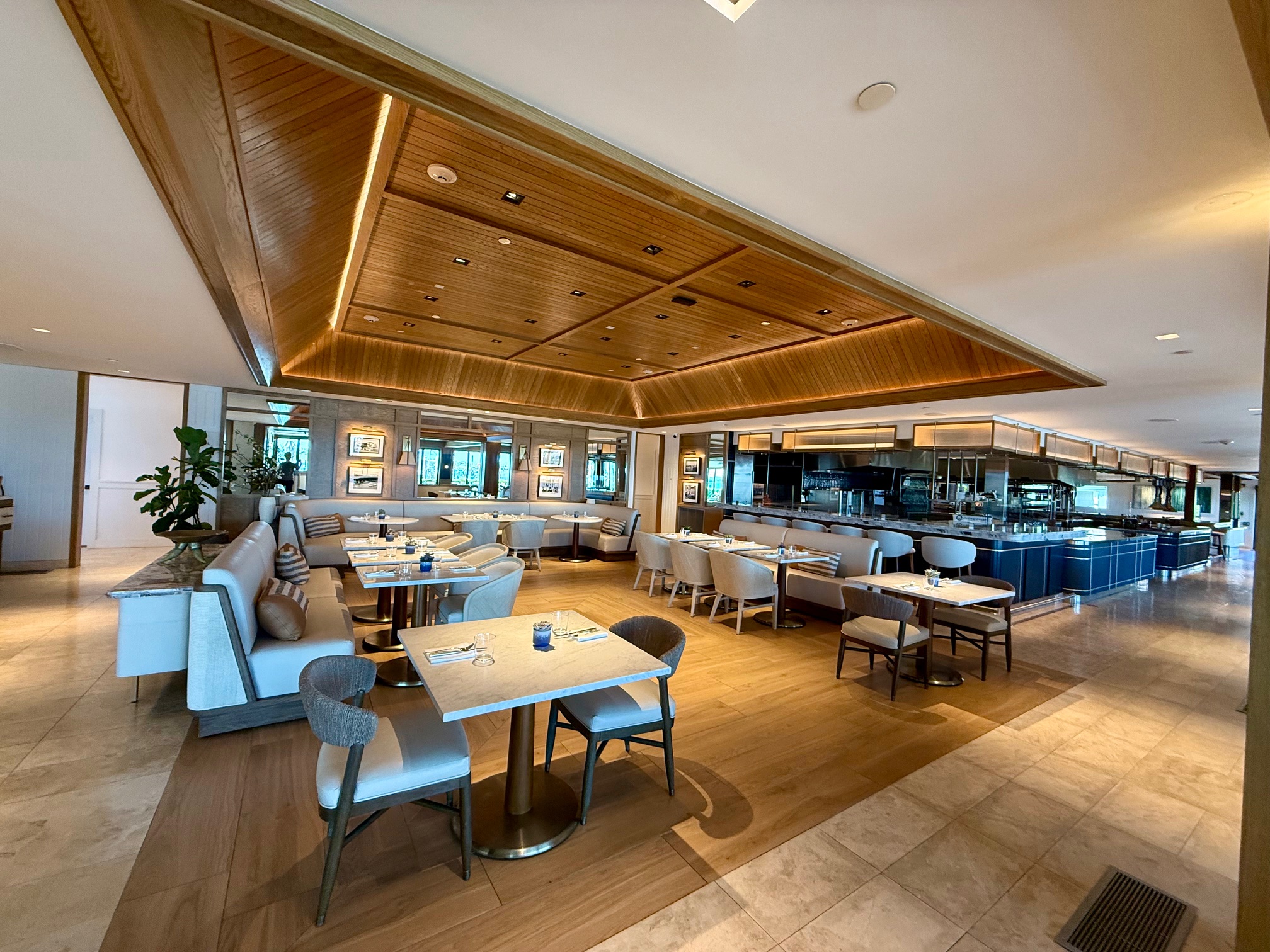 a restaurant with tables and chairs