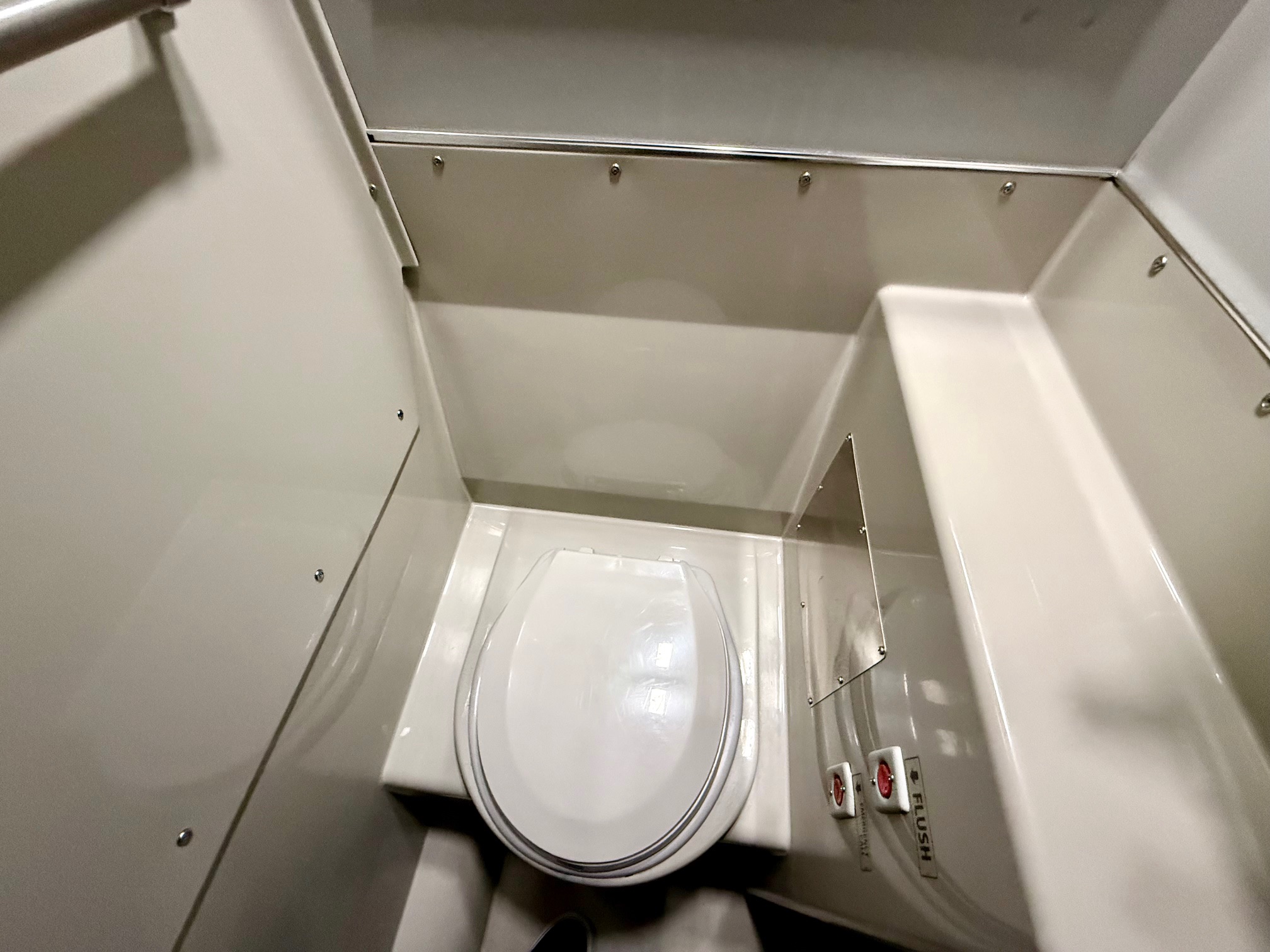 a toilet in a bathroom