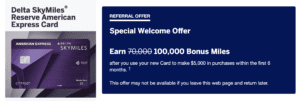 Delta SkyMiles Reserve Card