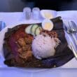 a plate of food on a table