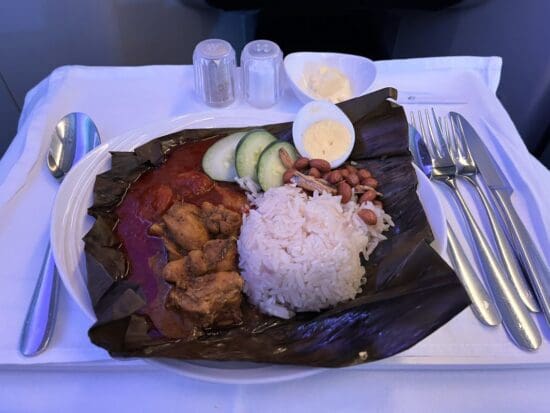 a plate of food on a table