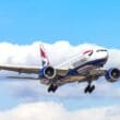 a plane flying in the sky