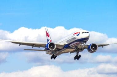 a plane flying in the sky